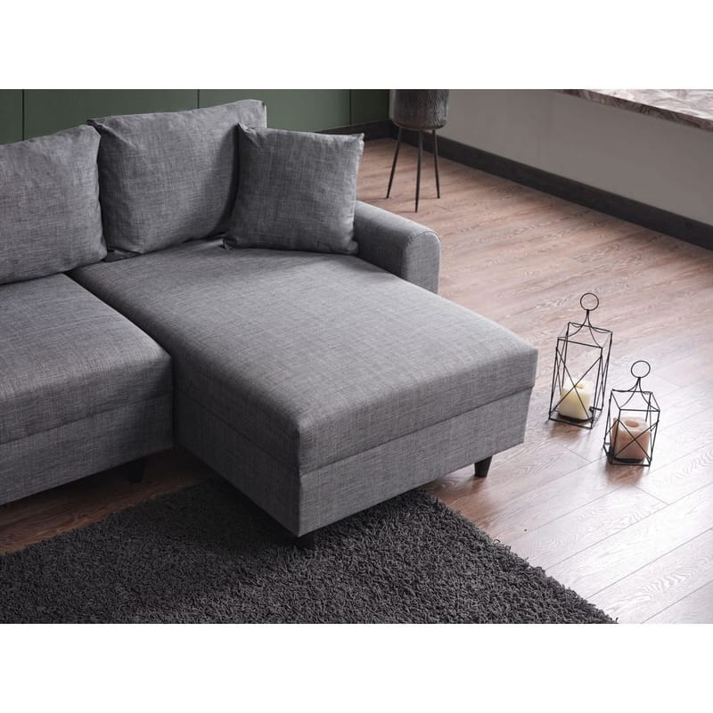 Torlan 3-seters Hjørnesovesofa - Grå - Møbler - Sofaer - Sovesofaer