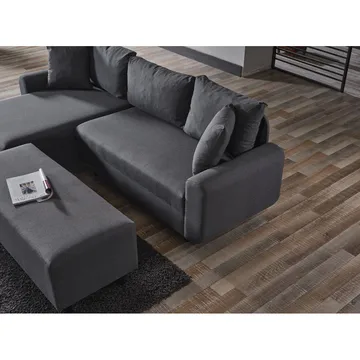Torlan 3-seters Hjørnesovesofa - Mørkegrå - Møbler - Sofaer - Sovesofaer