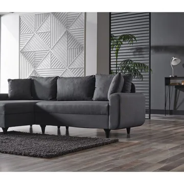 Torlan 3-seters Hjørnesovesofa - Mørkegrå - Møbler - Sofaer - Sovesofaer