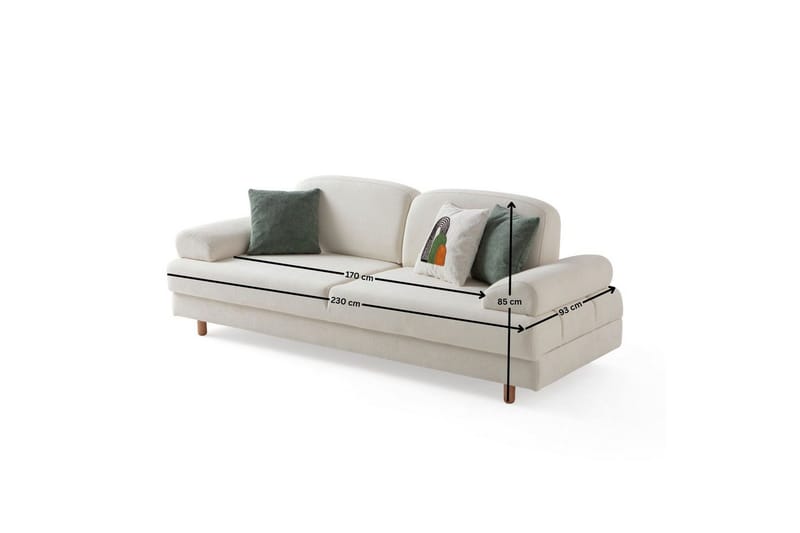 Torrelis Sovesofa 3-seter - Hvit - Møbler - Sofaer - Sovesofaer