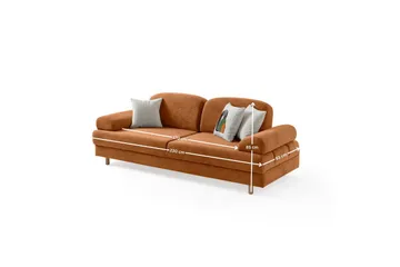Torrelis Sovesofa 3-seter - Terrakotta - Møbler - Sofaer - Sovesofaer