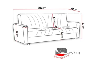 Torskudden Sofa - Brun - Møbler - Sofaer - Sovesofaer