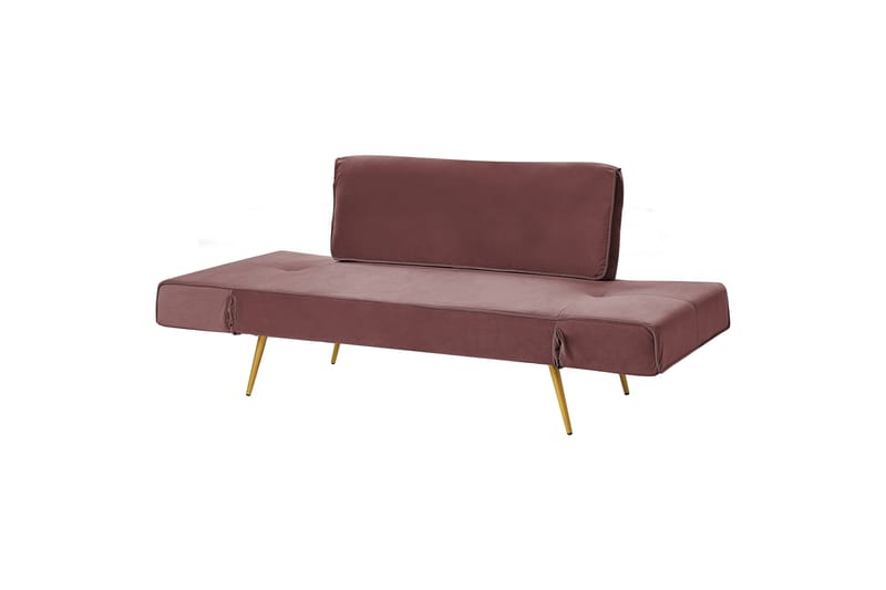 Touya 2-seter Sovesofa 75x187 cm i Fløyel - Rosa - Møbler - Sofaer - Sovesofaer