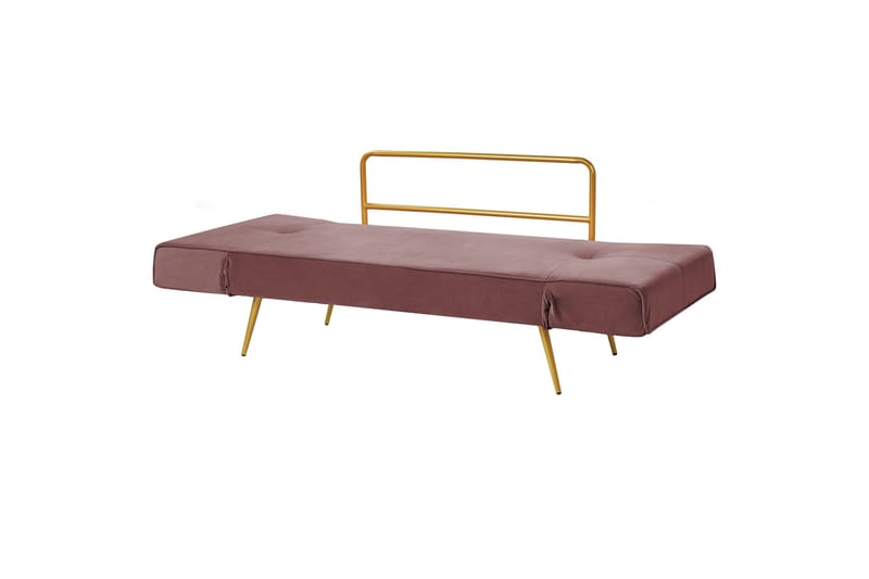 Touya 2-seter Sovesofa 75x187 cm i Fløyel - Rosa - Møbler - Sofaer - Sovesofaer