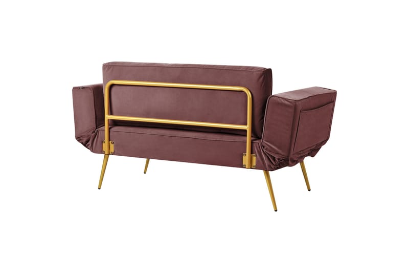 Touya 2-seter Sovesofa 75x187 cm i Fløyel - Rosa - Møbler - Sofaer - Sovesofaer