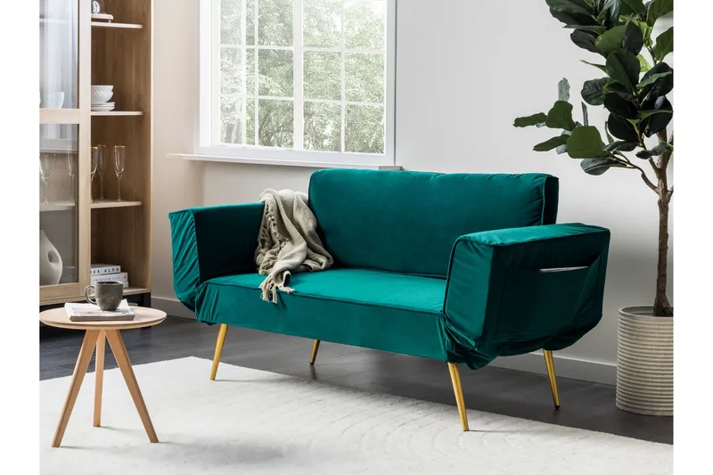 Touya Sovesofa 2-seter - Gull/Grønn - Møbler - Sofaer - Sovesofaer