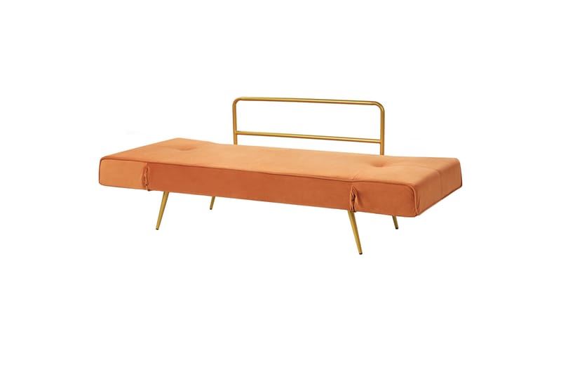 Touya Sovesofa 2-seter - Gull/Oransje - Møbler - Sofaer - Sovesofaer