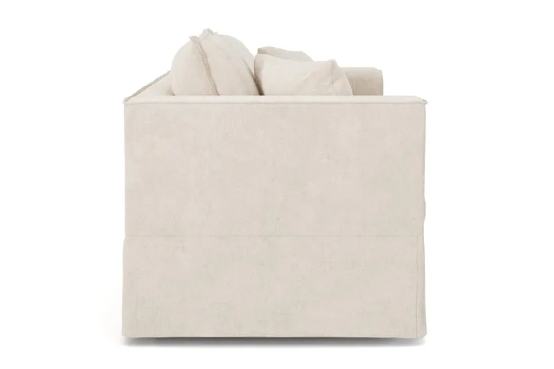 Travstad 3-seters sovesofa i chenille, fremoverutslått - Beige - Møbler - Sofaer - Sovesofaer