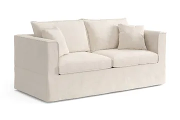 Travstad 3-seters sovesofa i chenille, fremoverutslått - Beige - Møbler - Sofaer - Sovesofaer