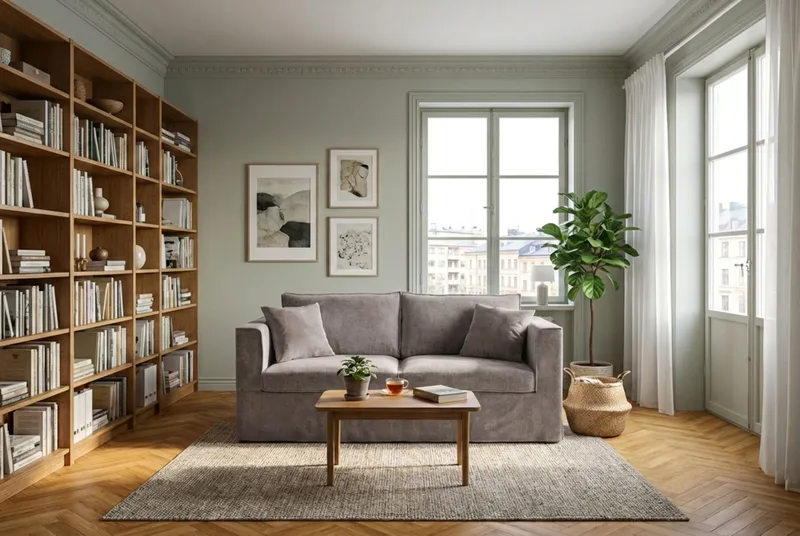 Travstad 3-seters sovesofa i chenille, fremoverutslått - Grå - Møbler - Sofaer - Sovesofaer