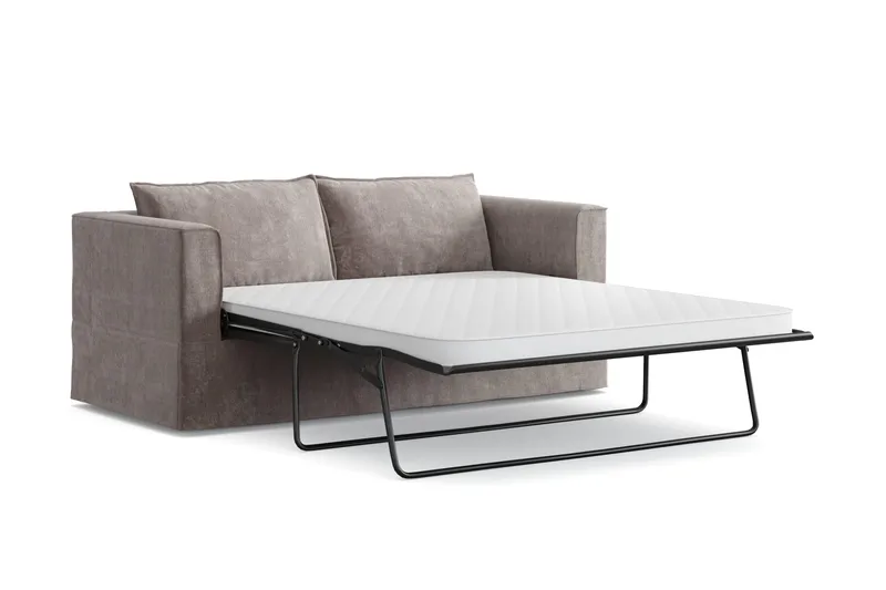 Travstad 3-seters sovesofa i chenille, fremoverutslått - Grå - Møbler - Sofaer - Sovesofaer