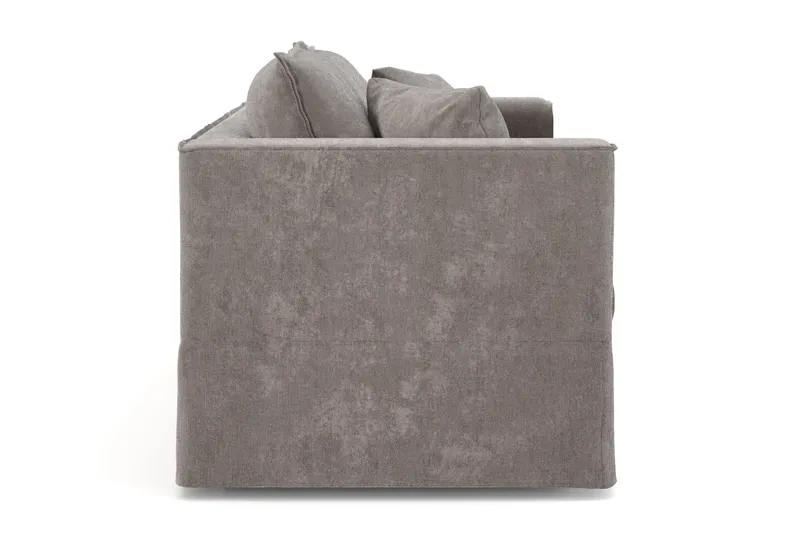 Travstad 3-seters sovesofa i chenille, fremoverutslått - Grå - Møbler - Sofaer - Sovesofaer
