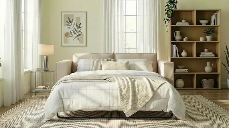 Travstad 3-seters Sovesofa i Chenille - Beige - Møbler - Sofaer - Sovesofaer