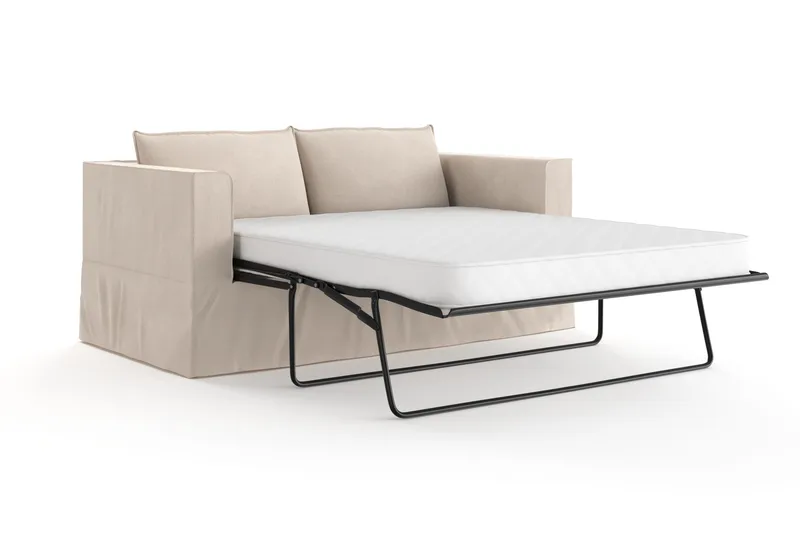 Travstad 3-seters Sovesofa i Chenille - Beige - Møbler - Sofaer - Sovesofaer