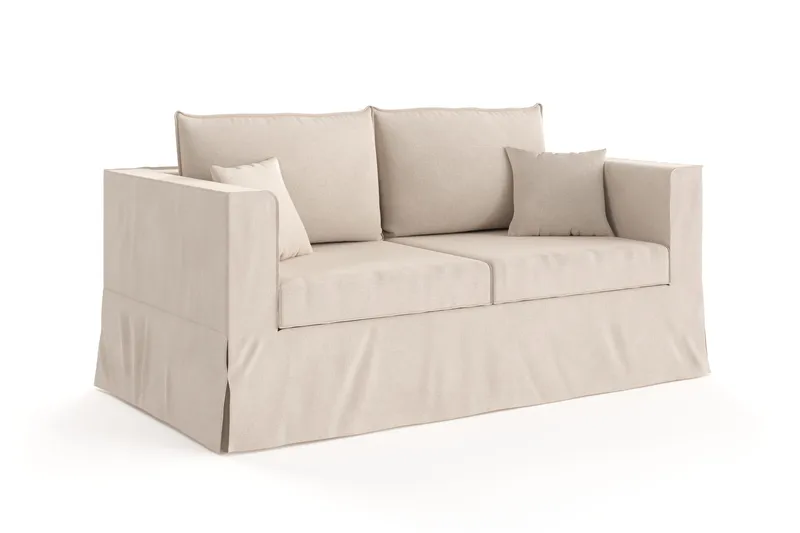 Travstad 3-seters Sovesofa i Chenille - Beige - Møbler - Sofaer - Sovesofaer