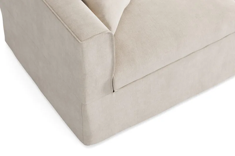 Travstad 3-seters Sovesofa i Chenille - Beige - Møbler - Sofaer - Sovesofaer