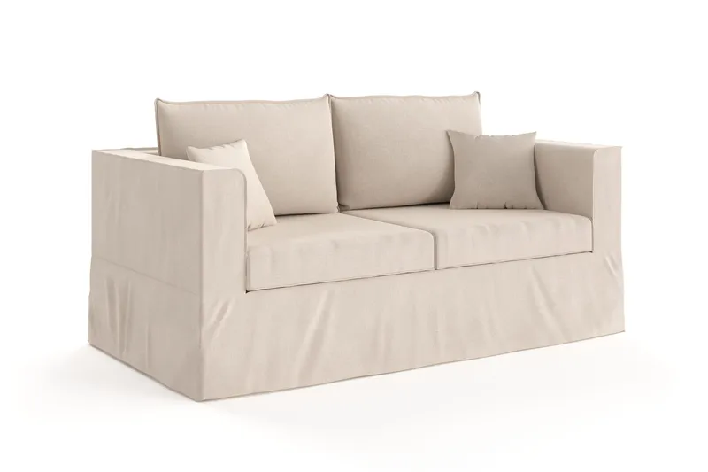 Travstad 3-seters Sovesofa i Chenille - Beige - Møbler - Sofaer - Sovesofaer