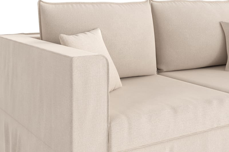 Travstad 3-seters Sovesofa i Chenille - Beige - Møbler - Sofaer - Sovesofaer