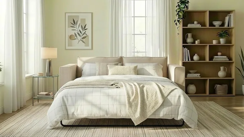 Travstad 3-seters Sovesofa i Chenille - Beige - Møbler - Sofaer - Sovesofaer