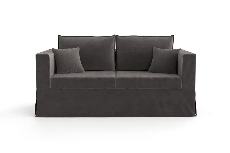 Travstad 3-seters Sovesofa i Chenille - Grå - Møbler - Sofaer - Sovesofaer