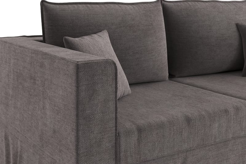 Travstad 3-seters Sovesofa i Chenille - Grå - Møbler - Sofaer - Sovesofaer