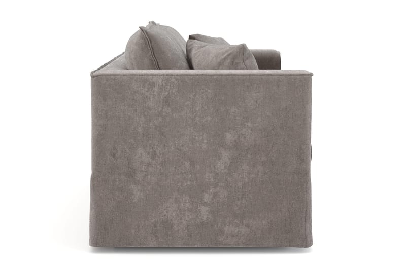 Travstad 3-seters sovesofa med HVILA overmadrass 140x200 cm memoryskum med vaskbart trekk - Grå/hvit - Møbler - Sofaer - Sovesofaer - 3 seters sovesofa