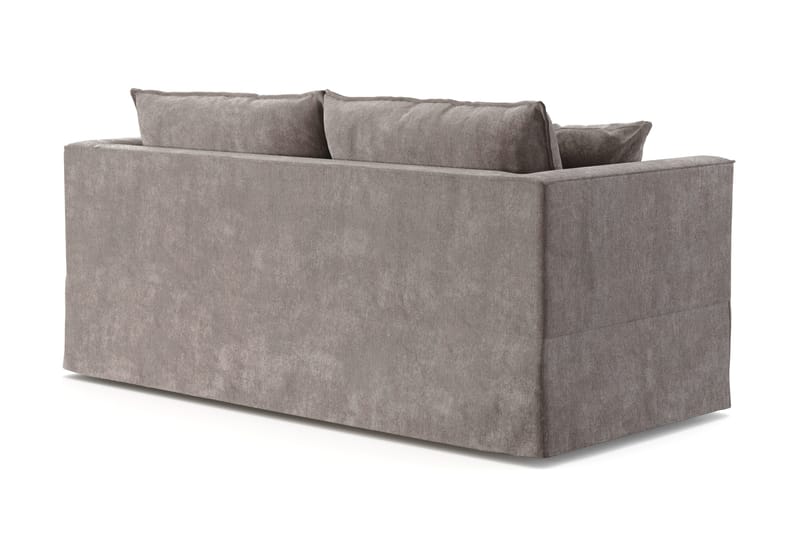 Travstad 3-seters sovesofa med HVILA overmadrass 140x200 cm memoryskum med vaskbart trekk - Grå/hvit - Møbler - Sofaer - Sovesofaer - 3 seters sovesofa