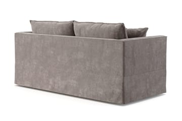 Travstad 3-seters sovesofa med HVILA overmadrass 140x200 cm polyeterskum med vaskbart trekk - Grå - Møbler - Sofaer - Sovesofaer