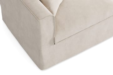 Travstad 3-seters sovesofa med HVILA overmadrass 140x200 cm polyeterskum vendbar sommer- og vinterside og vaskbart trekk - Beige - Møbler - Sofaer - Sovesofaer