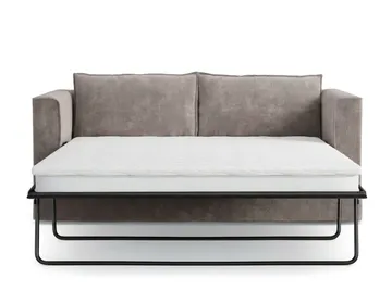 Travstad 3-seters sovesofa med HVILA overmadrass 140x200 cm polyeterskum med vaskbart trekk - Grå - Møbler - Sofaer - Sovesofaer