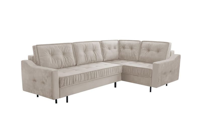 Tregaron 4-seters Hjørnesovesofa - Beige - Sovesofaer - Hjørnesovesofa