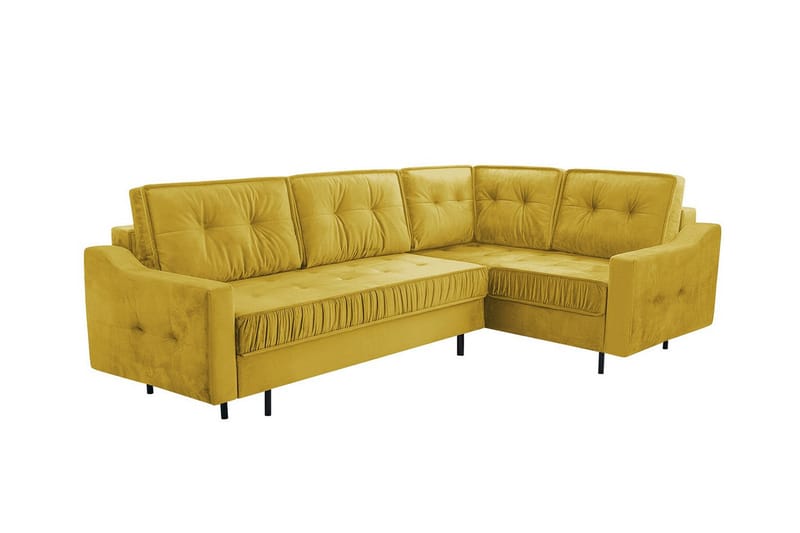 Tregaron 4-seters Hjørnesovesofa - Gul-Grønn - Møbler - Sofaer - Sovesofaer