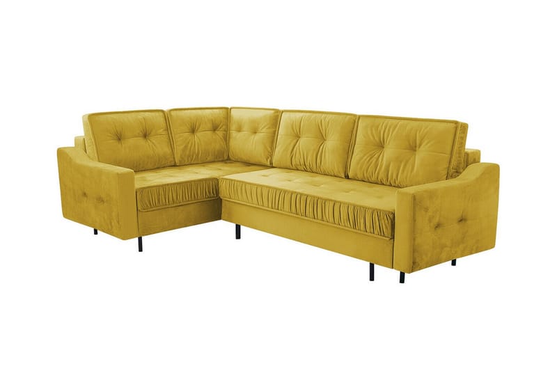 Tregaron 4-seters Hjørnesovesofa - Gul-Grønn - Møbler - Sofaer - Sovesofaer