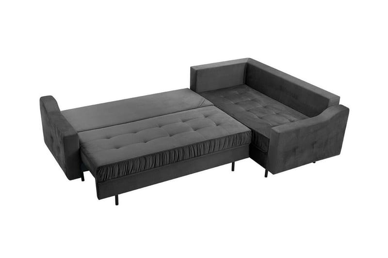 Tregaron 4-seters Hjørnesovesofa - Mørkegrå - Møbler - Sofaer - Sovesofaer