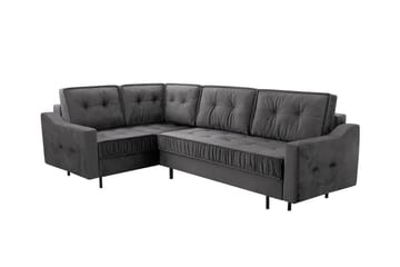 Tregaron 4-seters Hjørnesovesofa - Mørkegrå - Møbler - Sofaer - Sovesofaer