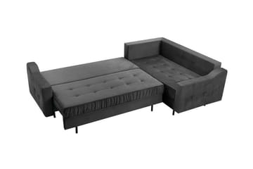 Tregaron 4-seters Hjørnesovesofa - Mørkegrå - Møbler - Sofaer - Sovesofaer