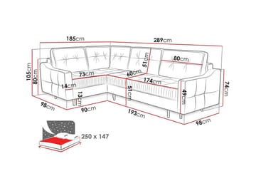 Tregaron 4-seters Hjørnesovesofa - Mørkegrønn - Møbler - Sofaer - Sovesofaer