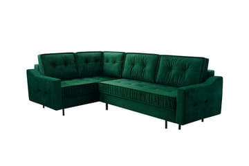 Tregaron 4-seters Hjørnesovesofa - Mørkegrønn - Møbler - Sofaer - Sovesofaer