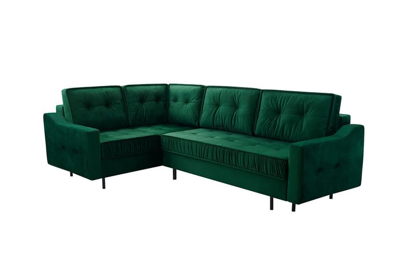 Tregaron 4-seters Hjørnesovesofa - Mørkegrønn - Møbler - Sofaer - Sovesofaer