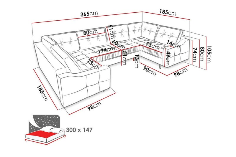 Tregaron 5-seters Hjørnesovesofa - Beige - Sovesofaer - Hjørnesovesofa