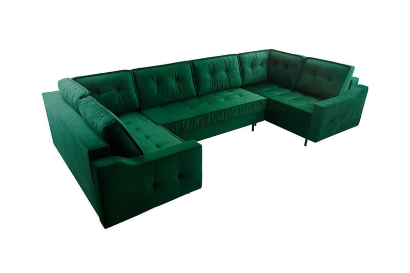 Tregaron 5-seters Hjørnesovesofa - Grøn - Møbler - Sofaer - Sovesofaer