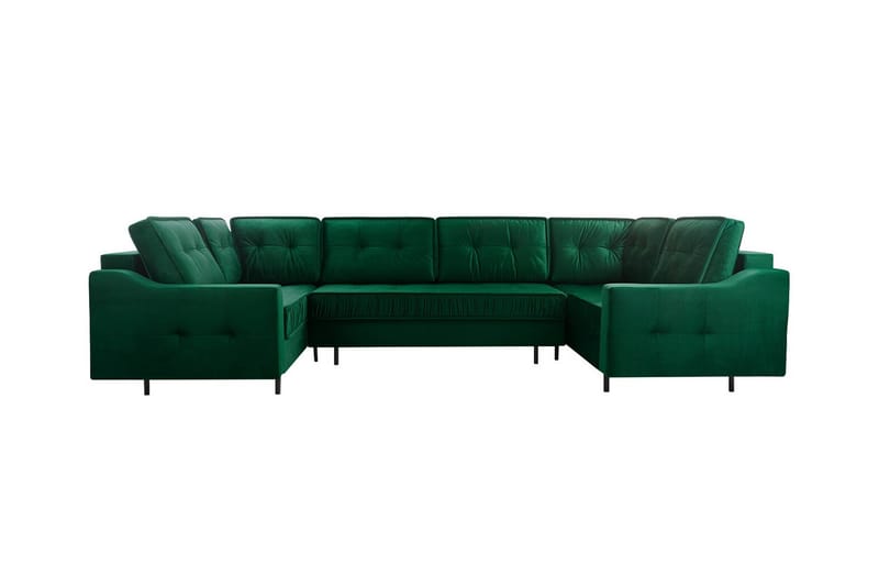 Tregaron 5-seters Hjørnesovesofa - Grøn - Møbler - Sofaer - Sovesofaer