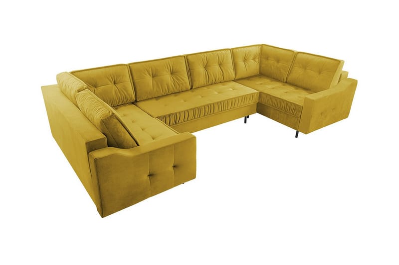 Tregaron 5-seters Hjørnesovesofa - Gul - Møbler - Sofaer - Sovesofaer
