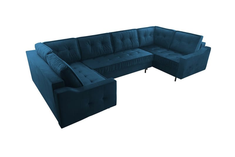 Tregaron 5-seters Hjørnesovesofa - Mørkeblå - Møbler - Sofaer - Sovesofaer