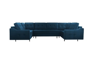 Tregaron 5-seters Hjørnesovesofa - Mørkeblå - Møbler - Sofaer - Sovesofaer