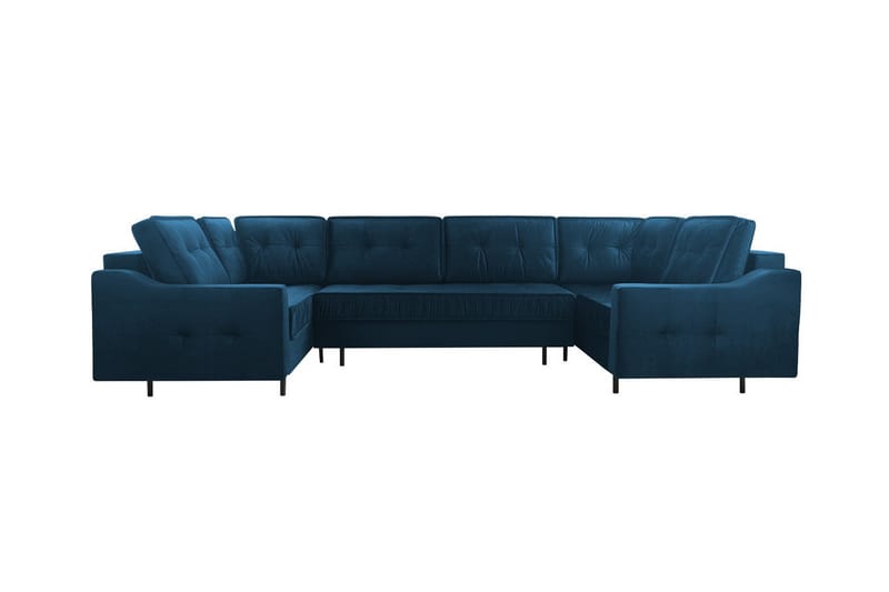 Tregaron 5-seters Hjørnesovesofa - Mørkeblå - Møbler - Sofaer - Sovesofaer