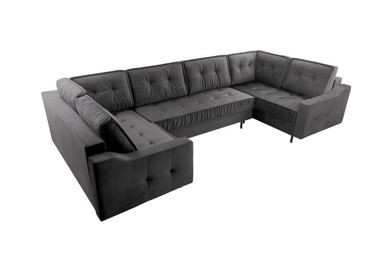 Tregaron 5-seters Hjørnesovesofa - Mørkegrå - Møbler - Sofaer - Sovesofaer