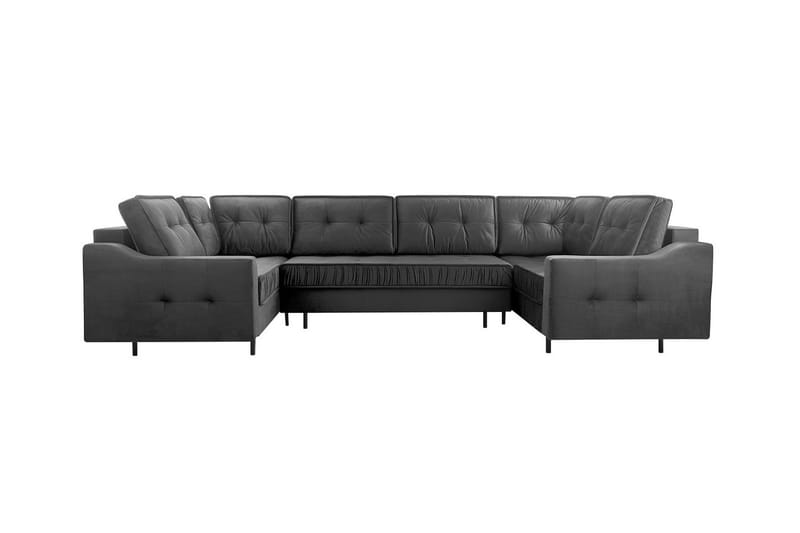 Tregaron 5-seters Hjørnesovesofa - Mørkegrå - Møbler - Sofaer - Sovesofaer