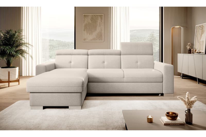 Trent Sovesofa m. Divan med Oppbevaring 3-seter - Beige - Sovesofaer - Sovesofa divan