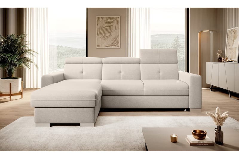 Trent Sovesofa m. Divan med Oppbevaring 3-seter - Beige - Møbler - Sofaer - Sovesofaer